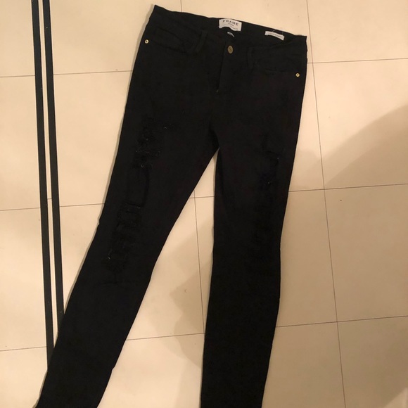 FRAME Jeans Le Skinny de Jeanne Ripped Aritzia 29 - Picture 3 of 6